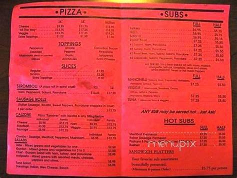 diorio's pizza menu.